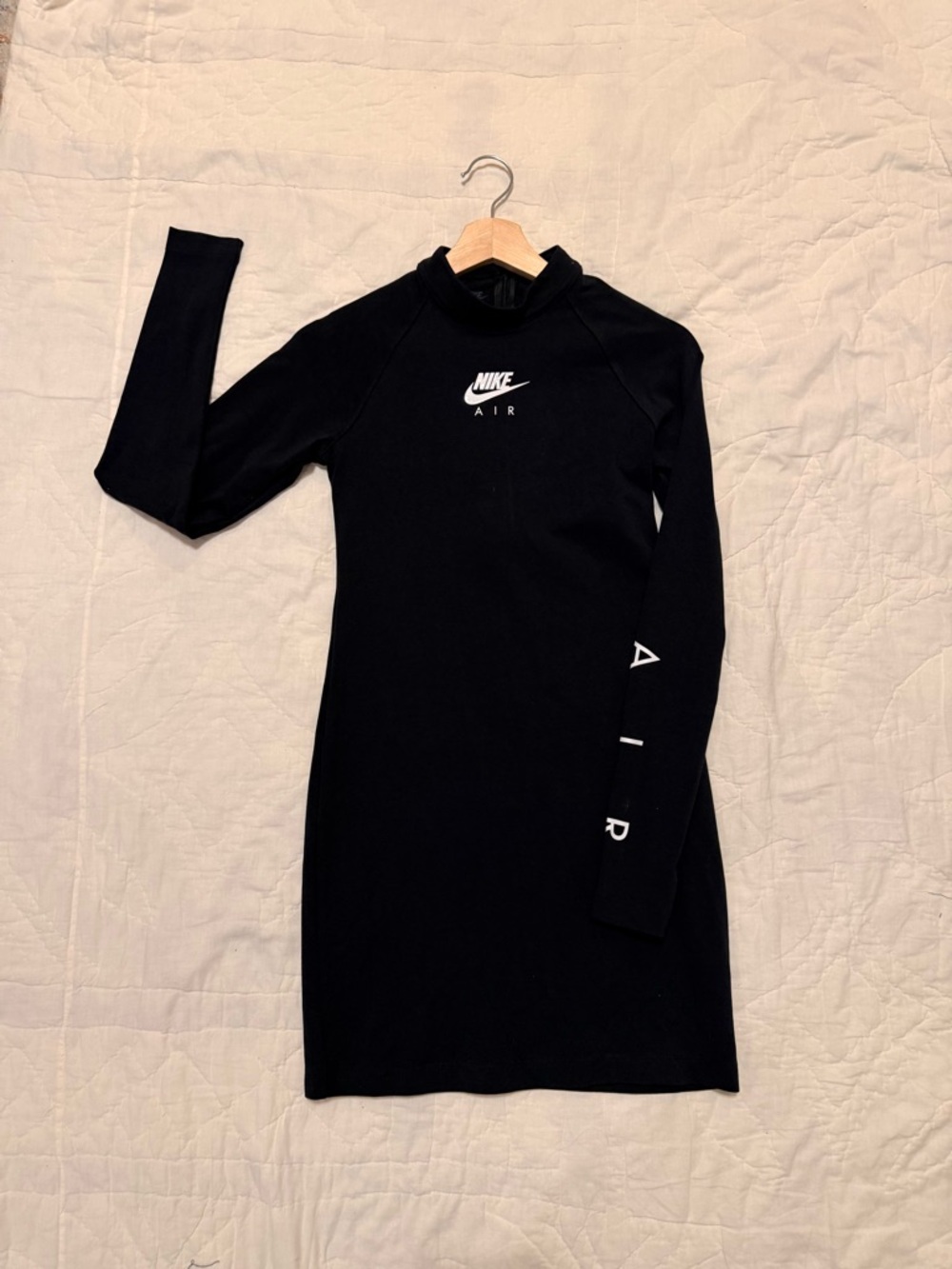 Nike Black Long Sleeve Fitted Sport Dress